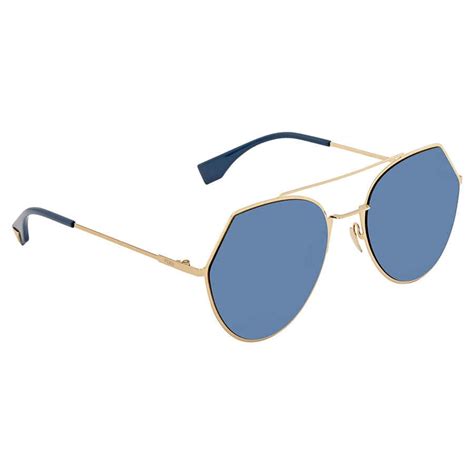 fendi eyeline blue metal sunglasses|fendi sunglasses men.